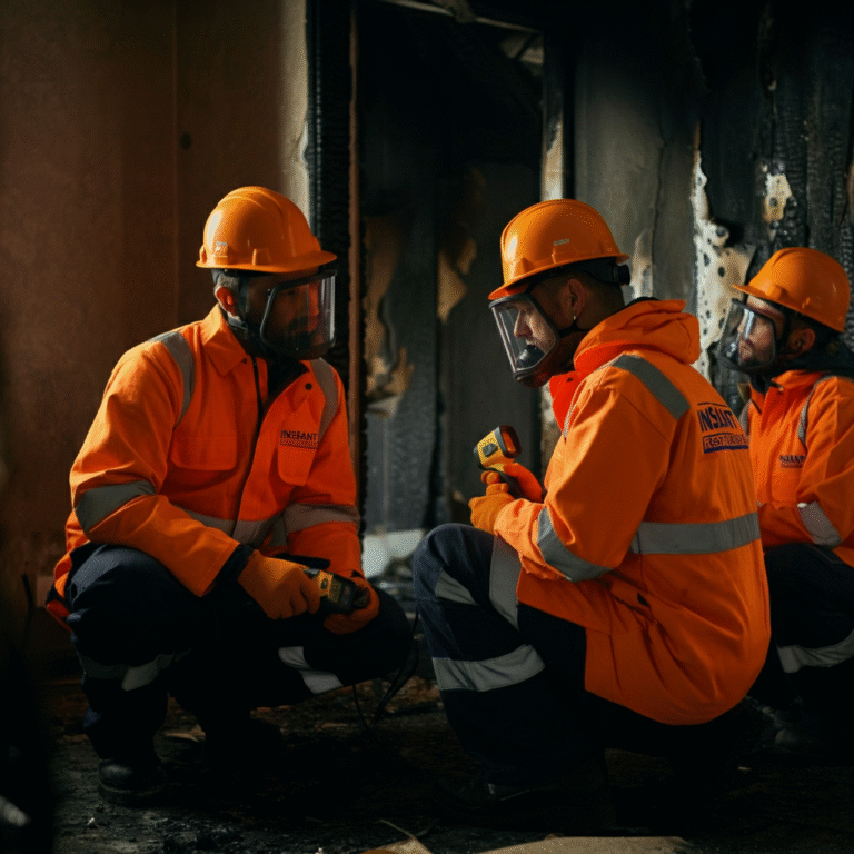 Instant Restoration team performing smoke damage cleanup in Thousand Oaks home