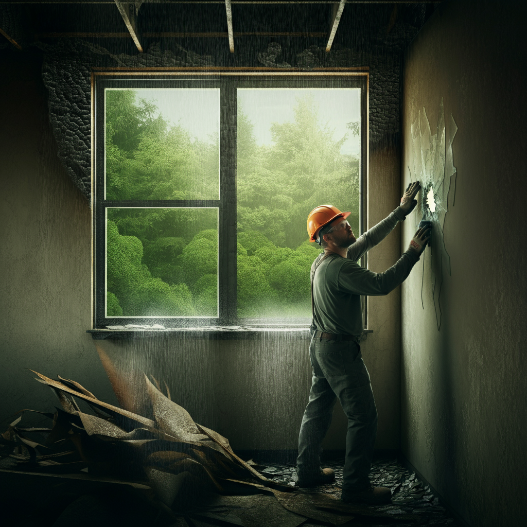 Instant Restoration team performing water damage extraction in Camarillo home
