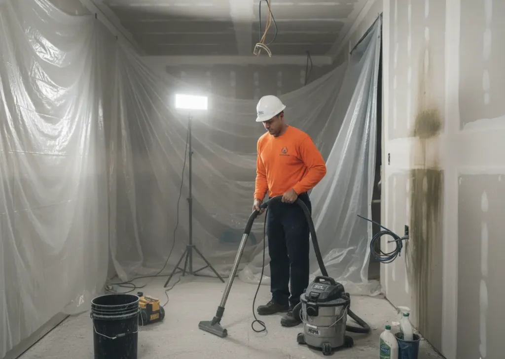 Removal and environmental cleaning during mold removal and mold remediation services in Los Angeles, Ventura County, and Orange County.