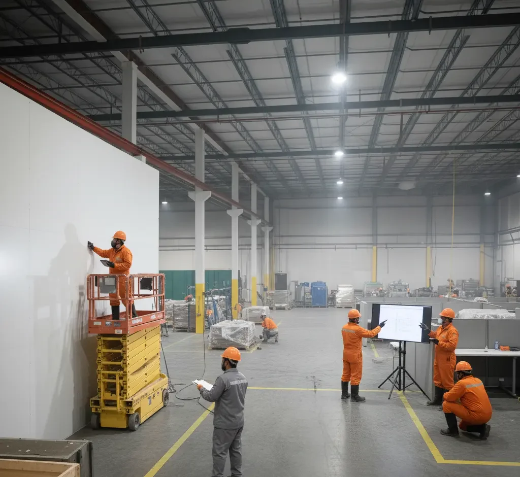 Technicians performing a final quality check after reconstruction work in Los Angeles, Ventura County, and Orange County.