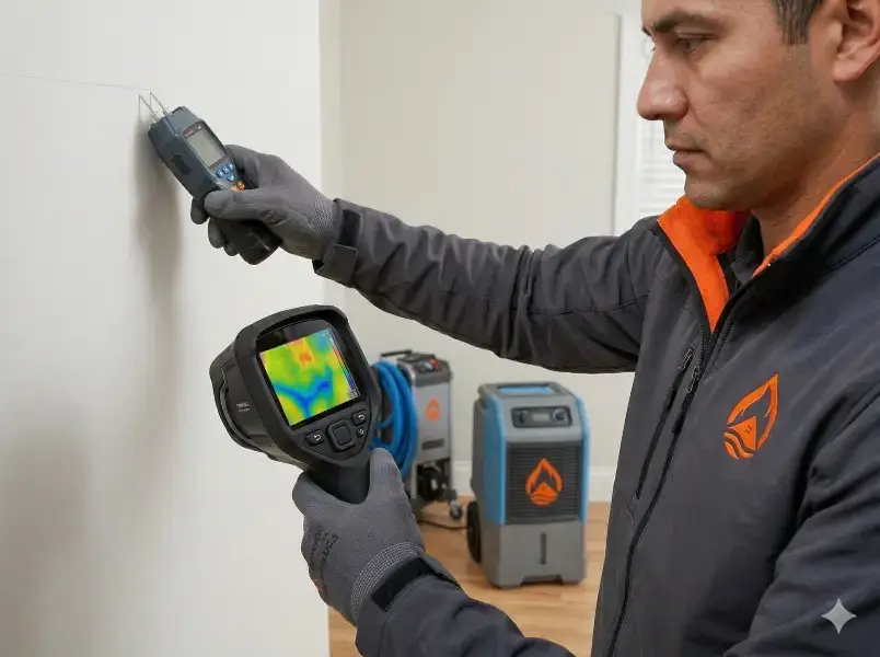 Mold inspection and moisture detection using professional moisture meter